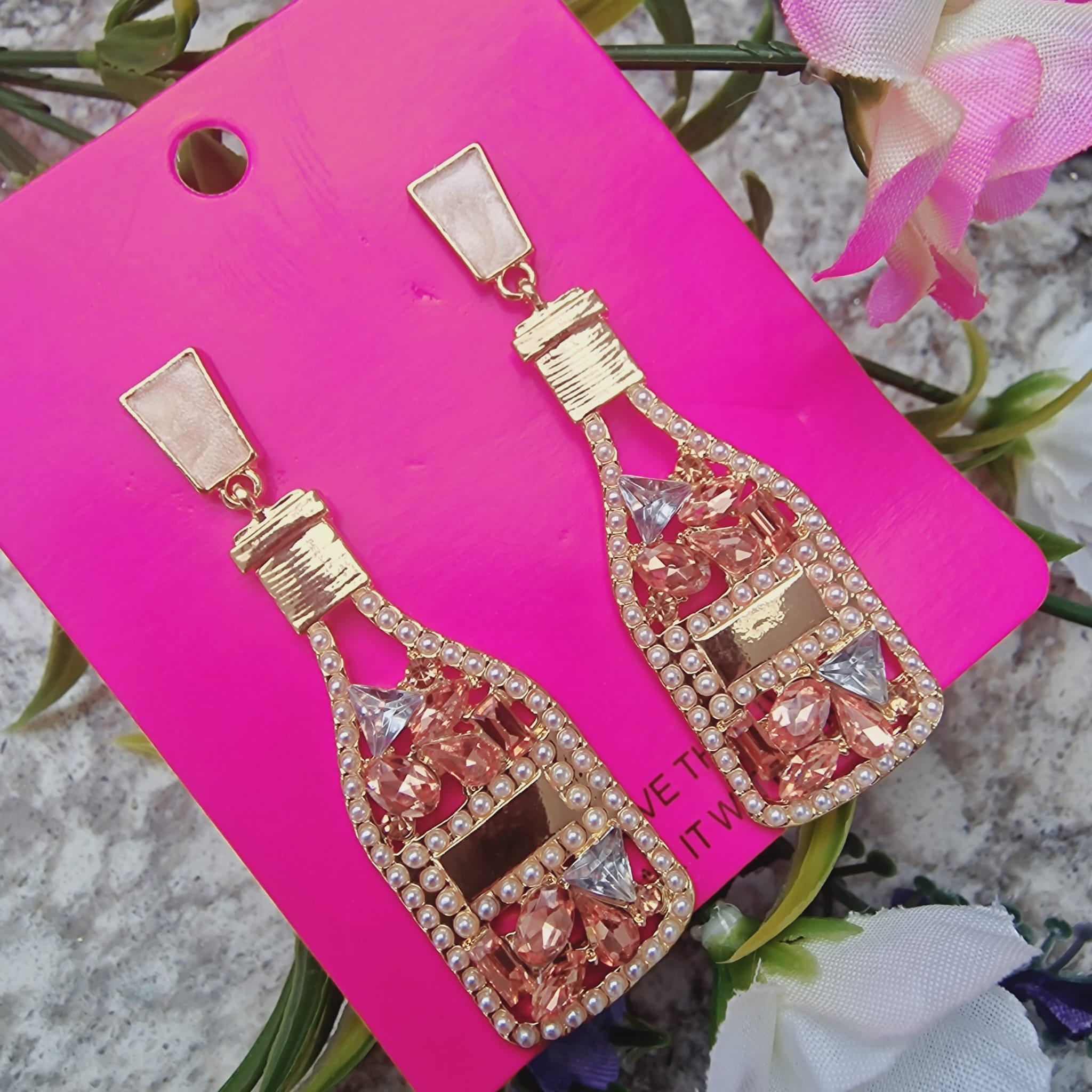 Pearl Crystal Bride Earrings