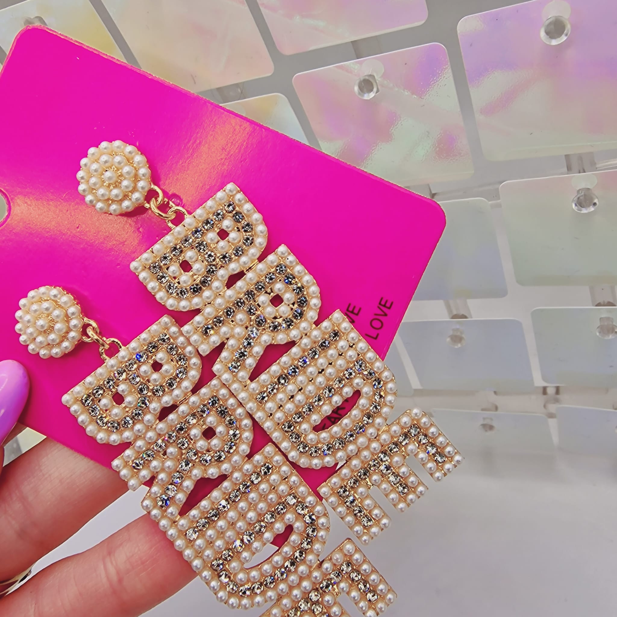 Pearl And Diamond Bride Earrings