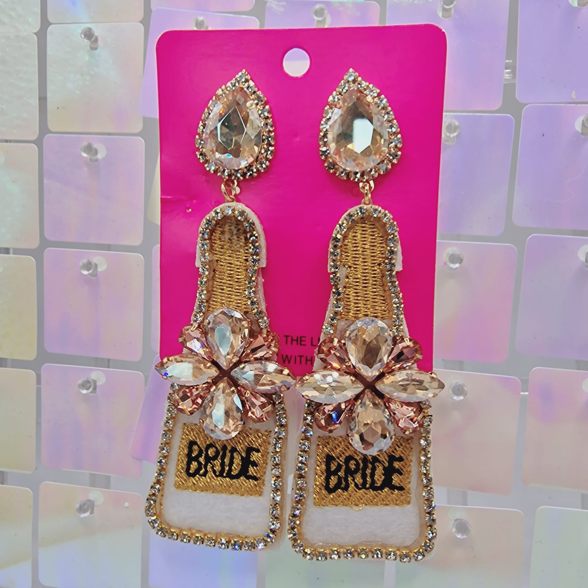 Rhinestone And Diamond Bride Earrings