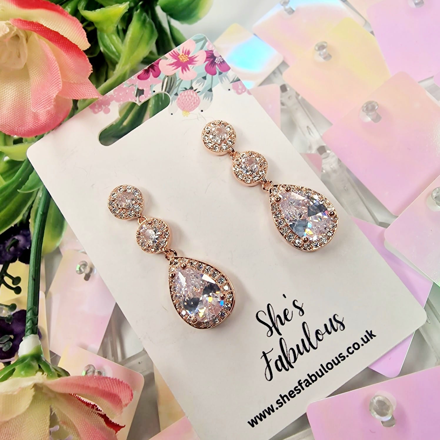 Estella Crystal Drop Earrings