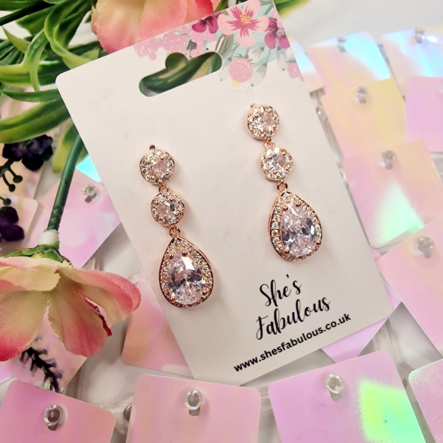 Estella Crystal Drop Earrings
