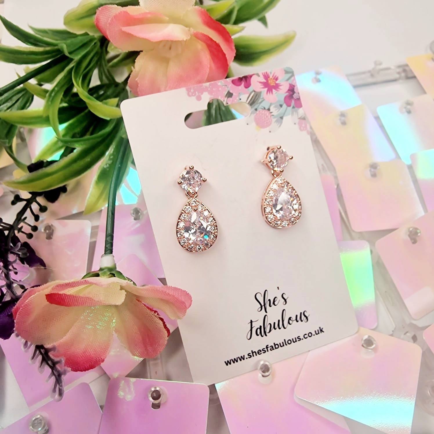 Echo Teardrop Dangle Earrings