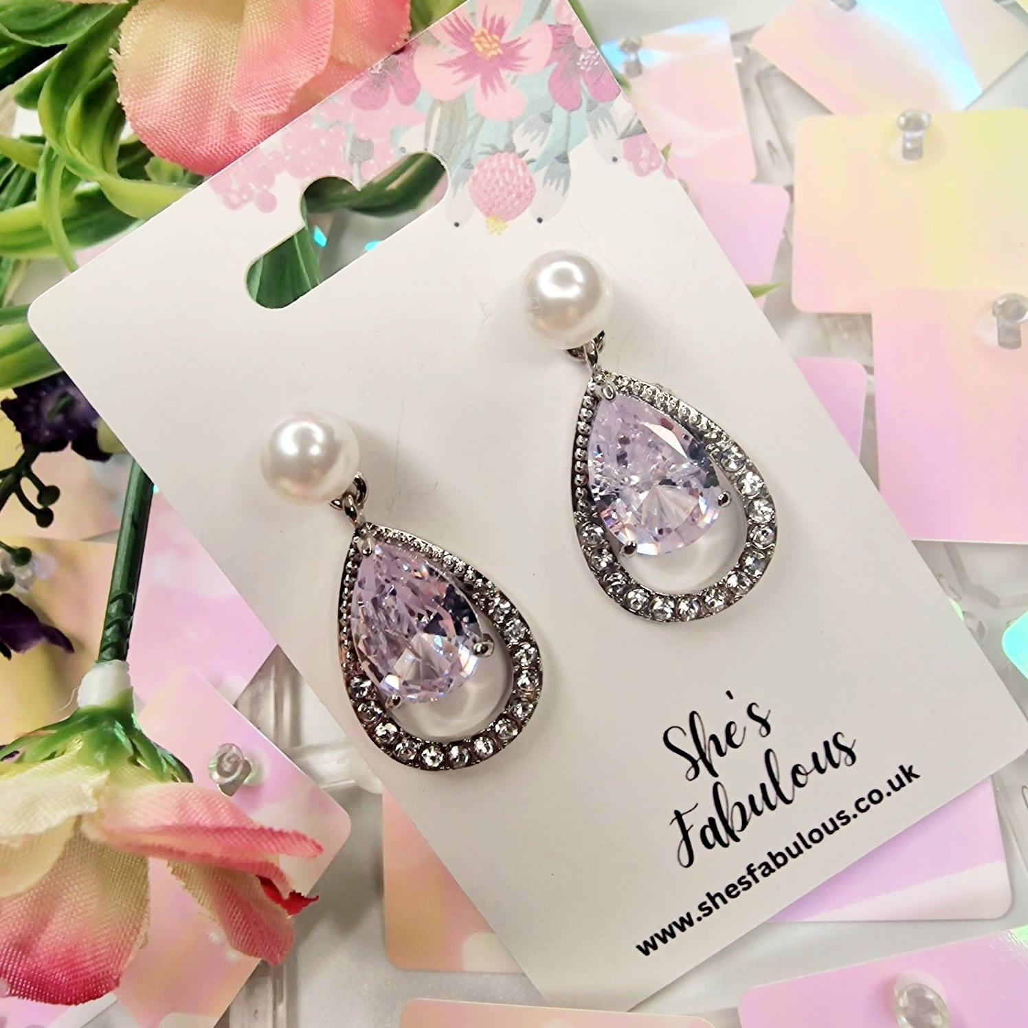 Ella Crystal Drop Earrings