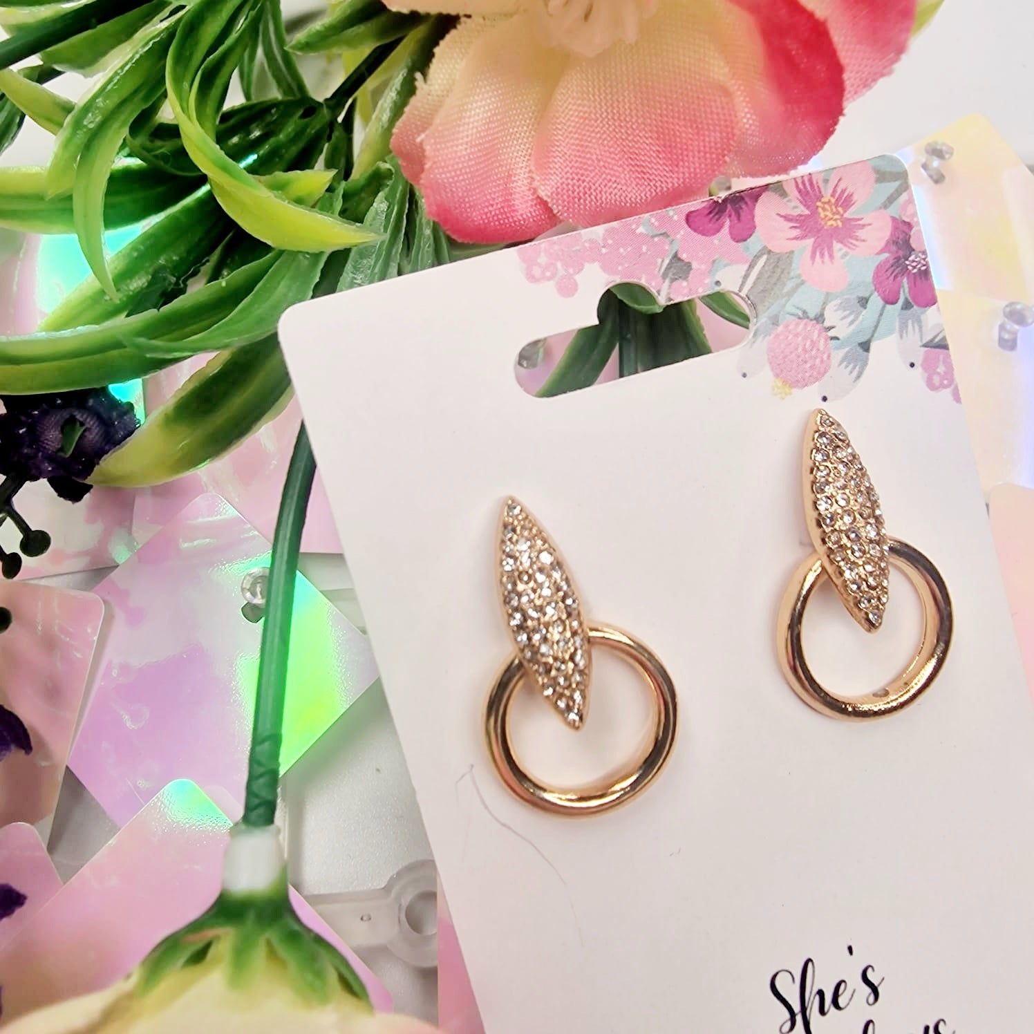 Erin Gold Diamond Earrings