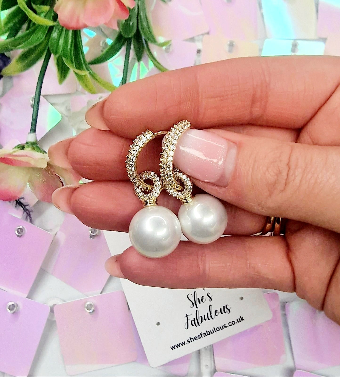 Eve Hoop And Pearl Earring