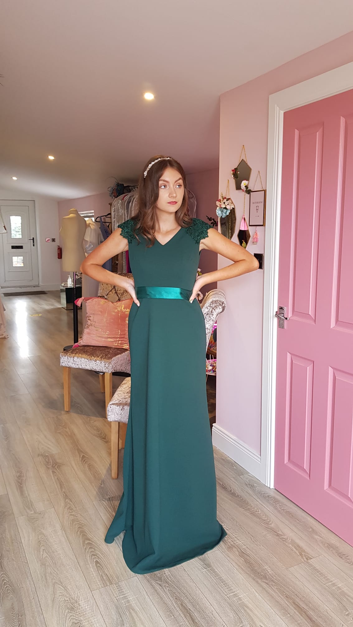 Caroline Green Used Sample Bridesmaid Dress Good Condition