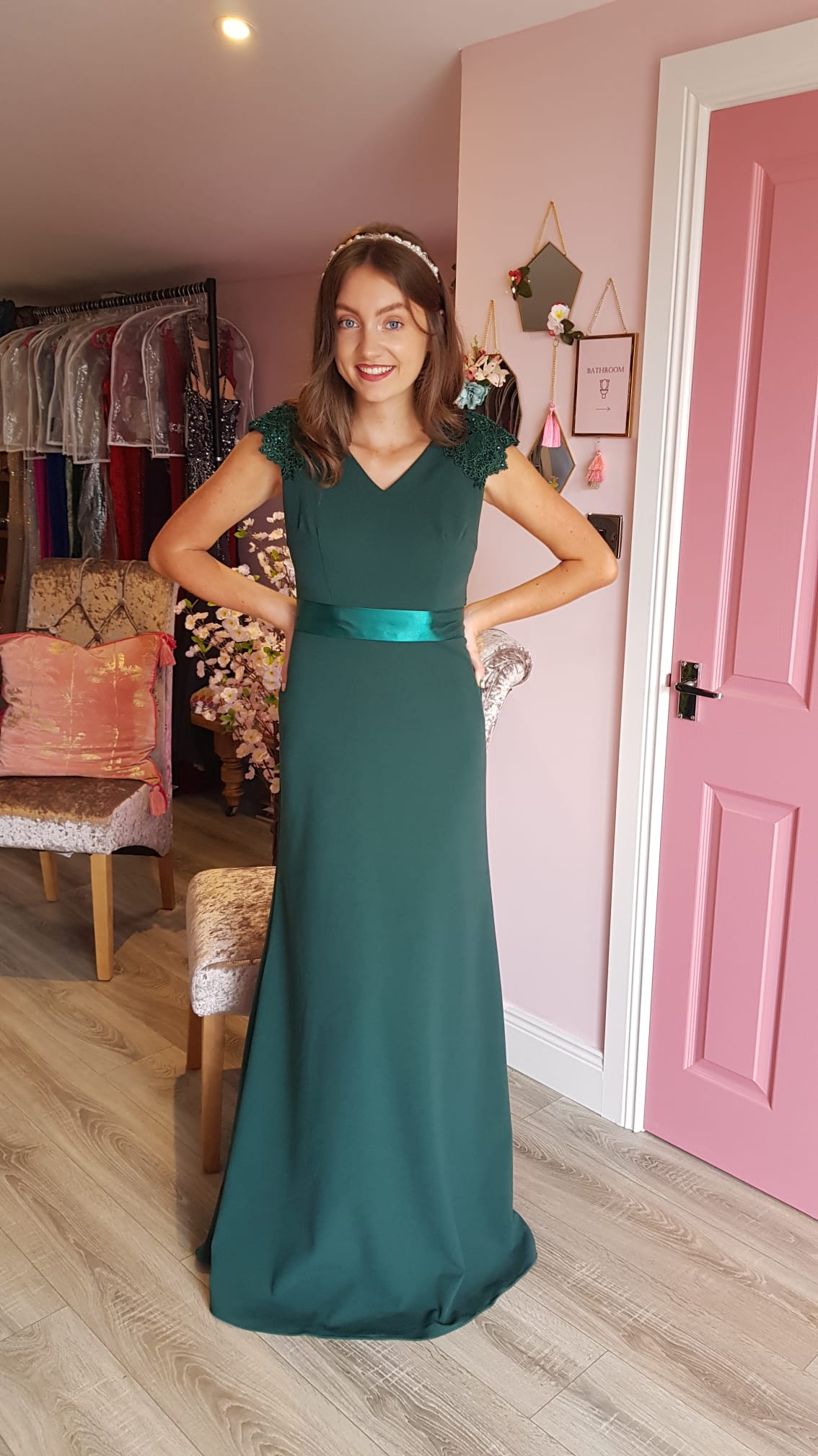 Caroline Green Used Sample Bridesmaid Dress Good Condition