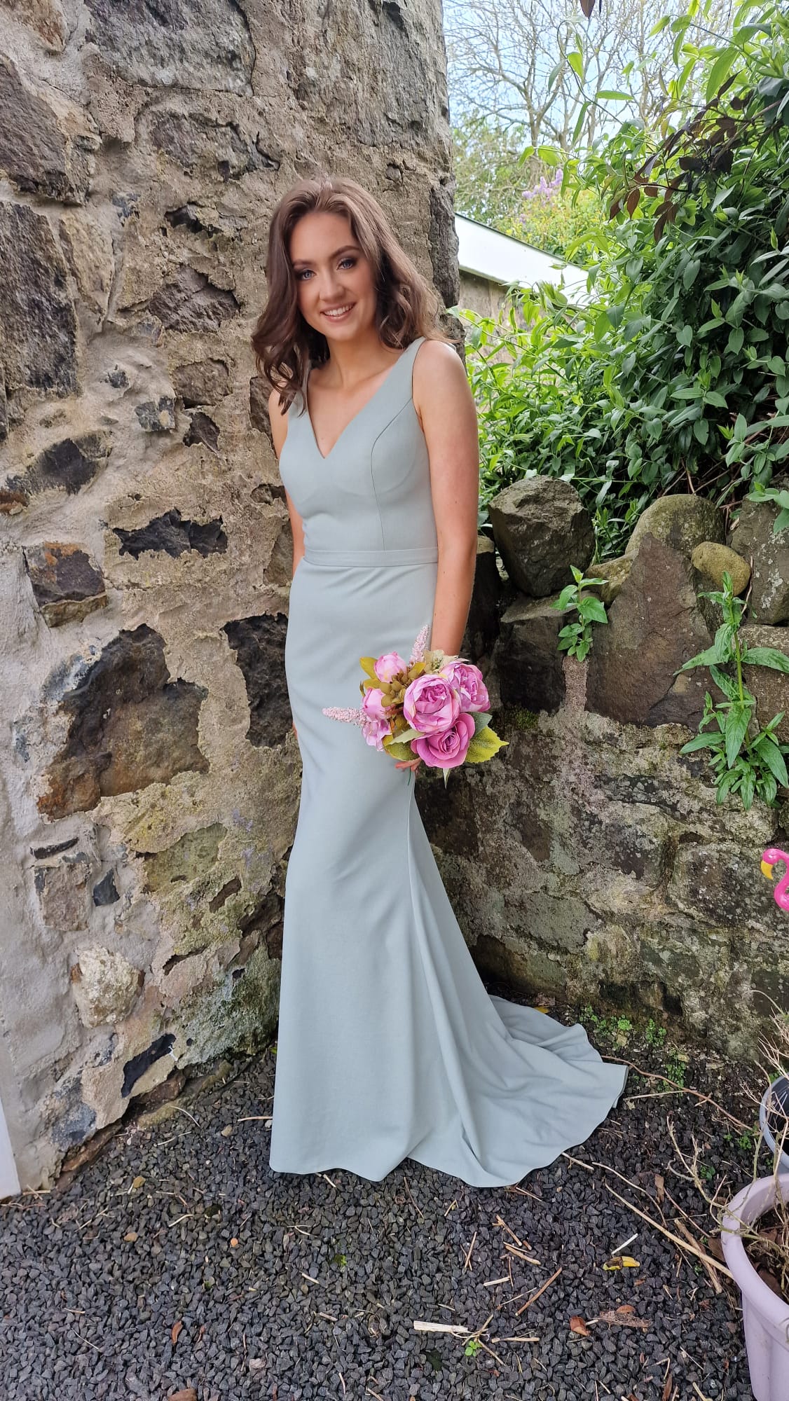 Ivy Sage Green Used Sample Bridesmaid Dress Good Condition