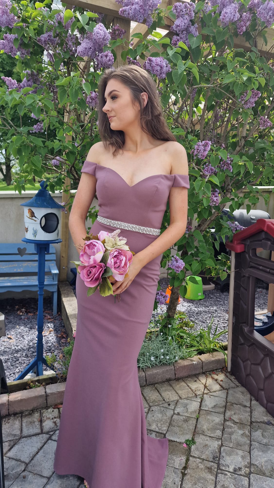 Alanna Vintage Mauve Used Sample Bridesmaid Dress Good Condition