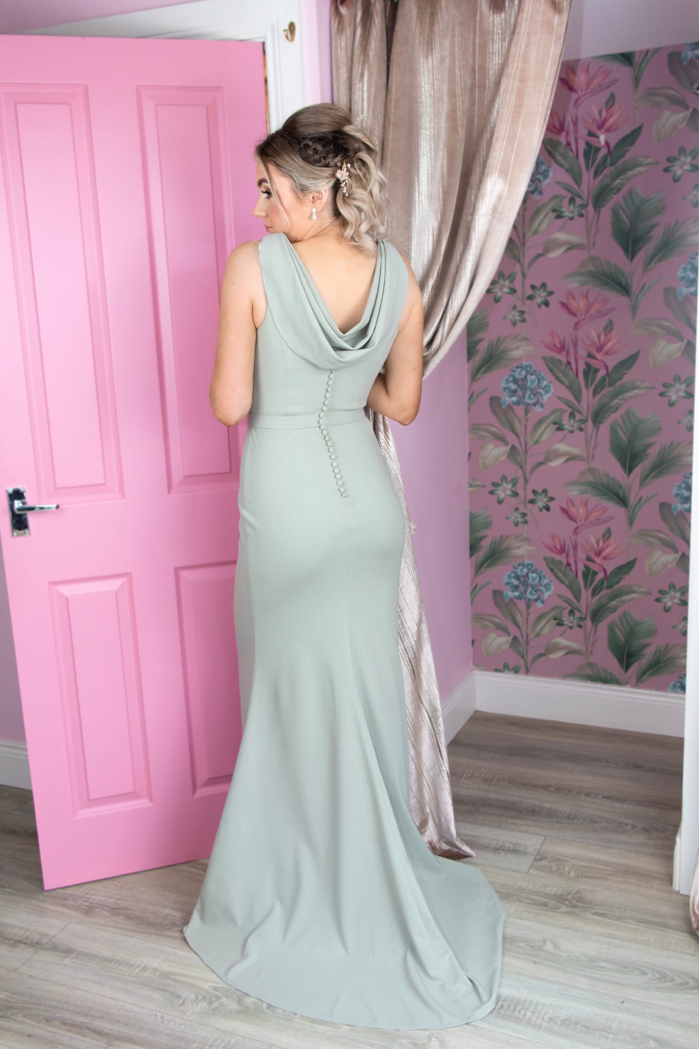 Ivy Sage Green Used Sample Bridesmaid Dress Good Condition