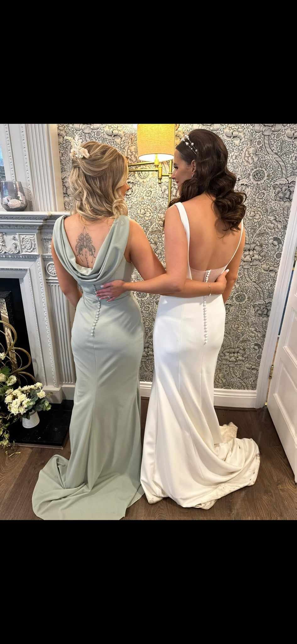 Ivy Sage Green Used Sample Bridesmaid Dress Good Condition