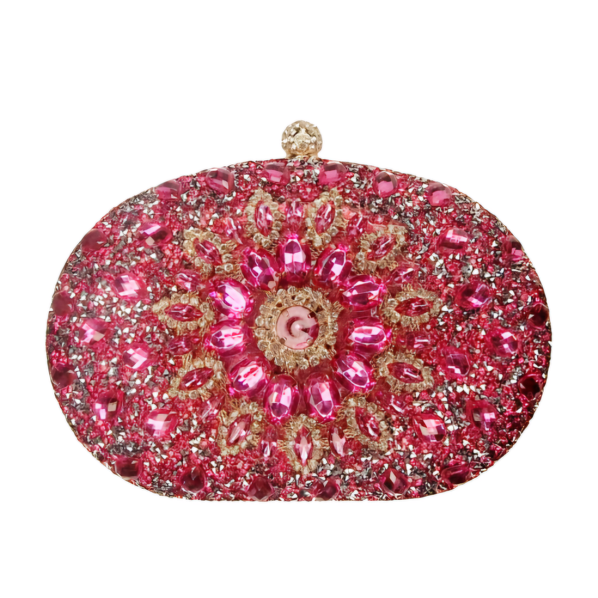 Jill Pink And Silver Diamond Clutch Handbag