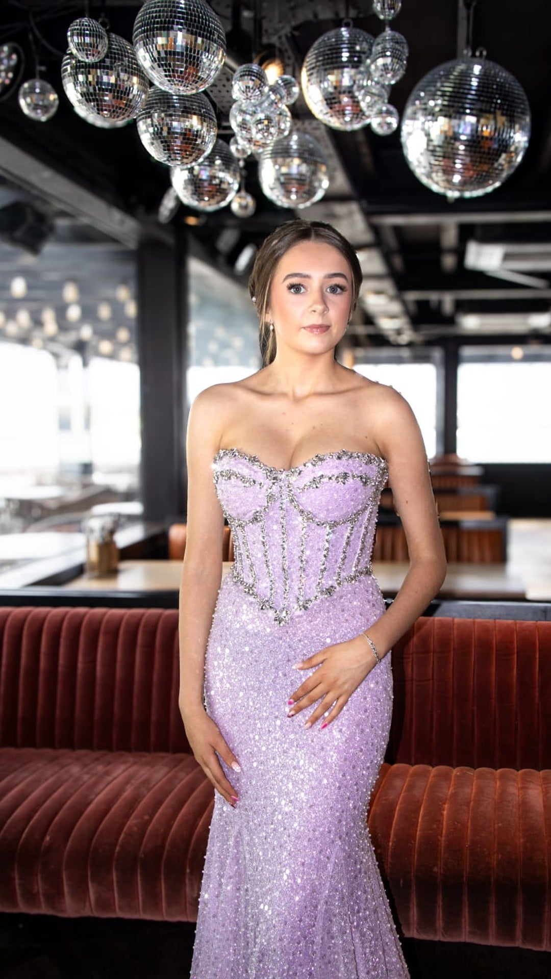 Lilac With Corset Portia & Scarlett Black Tie Event Hire Dress