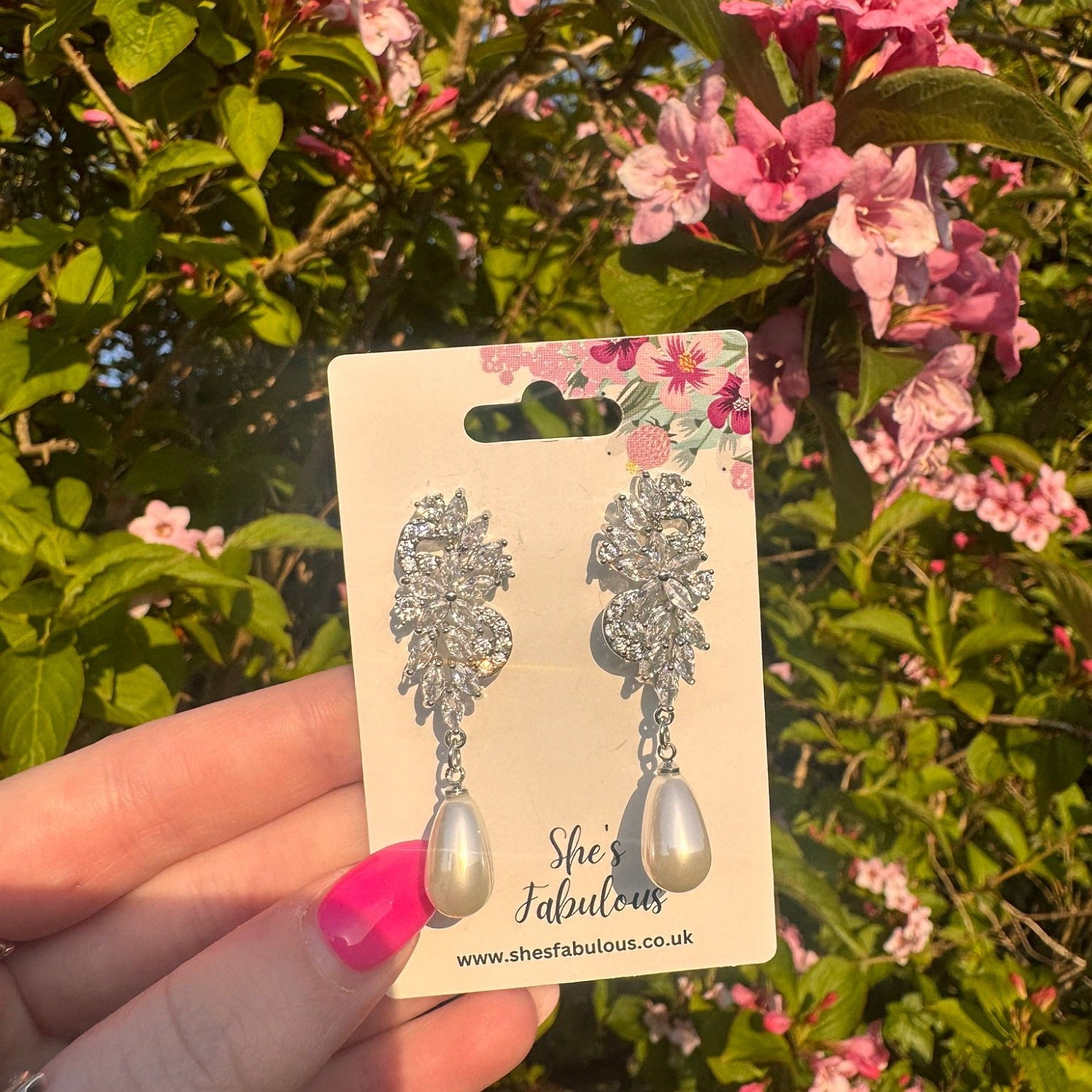 Eden Flower Detail Drop Earrings