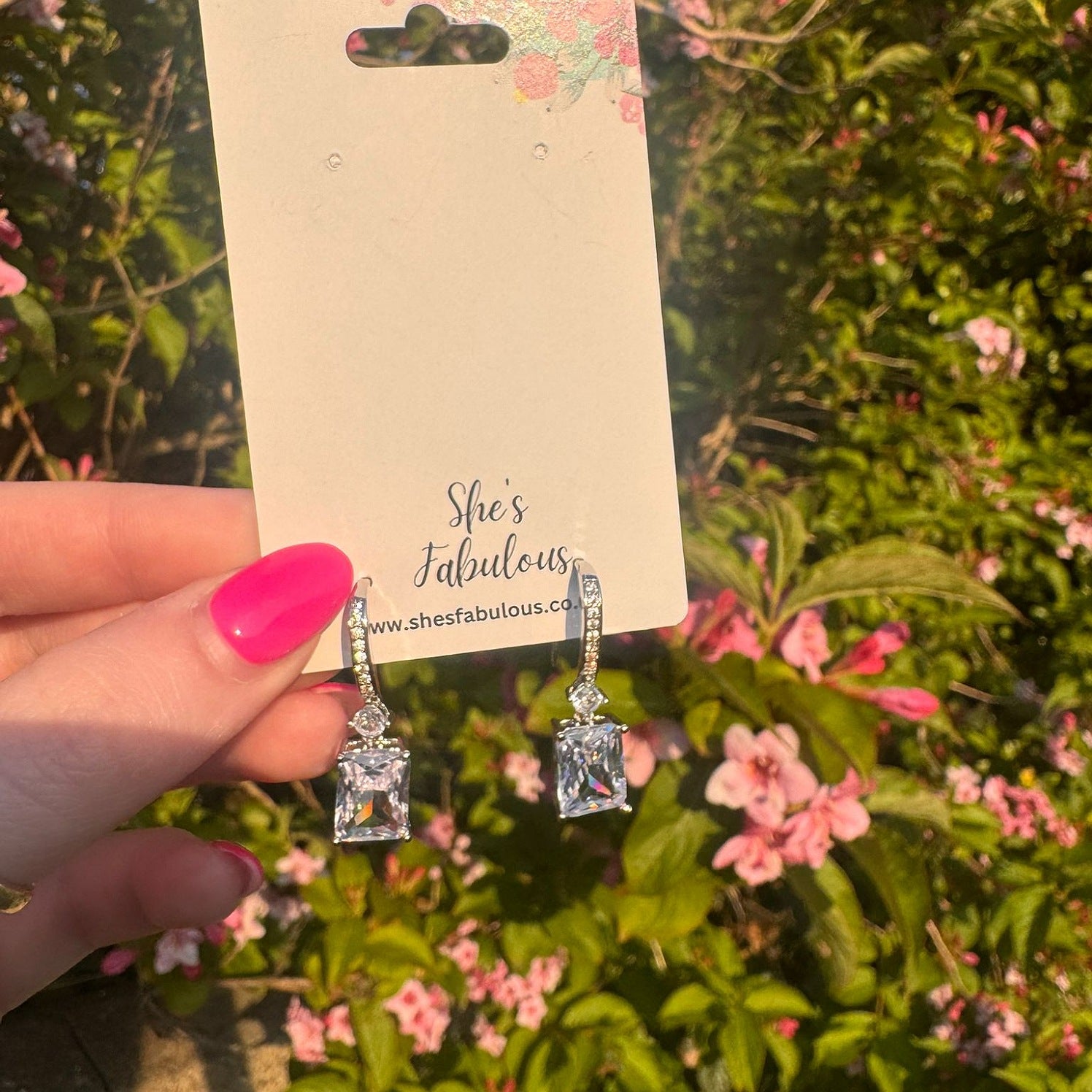 Evette Silver Drop Earrings