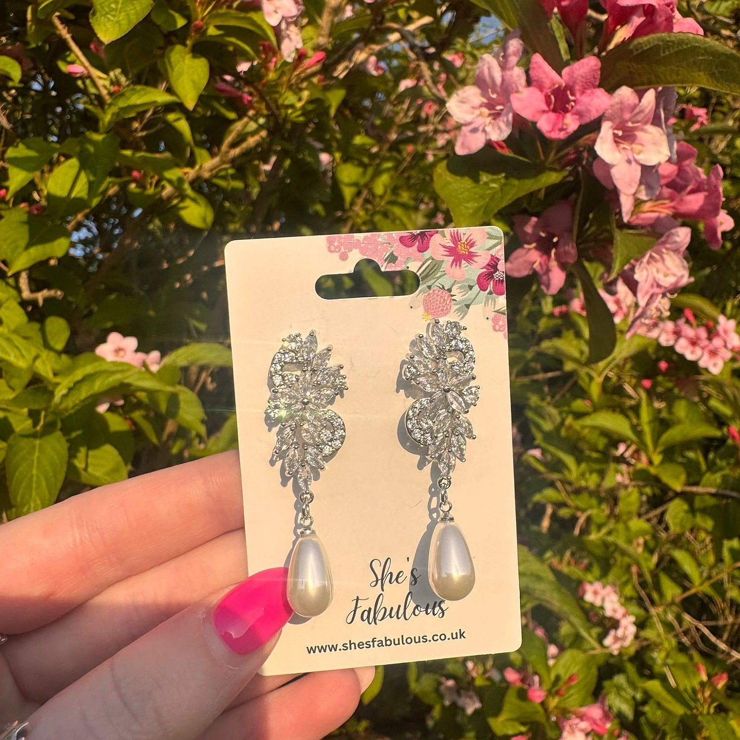 Eden Flower Detail Drop Earrings