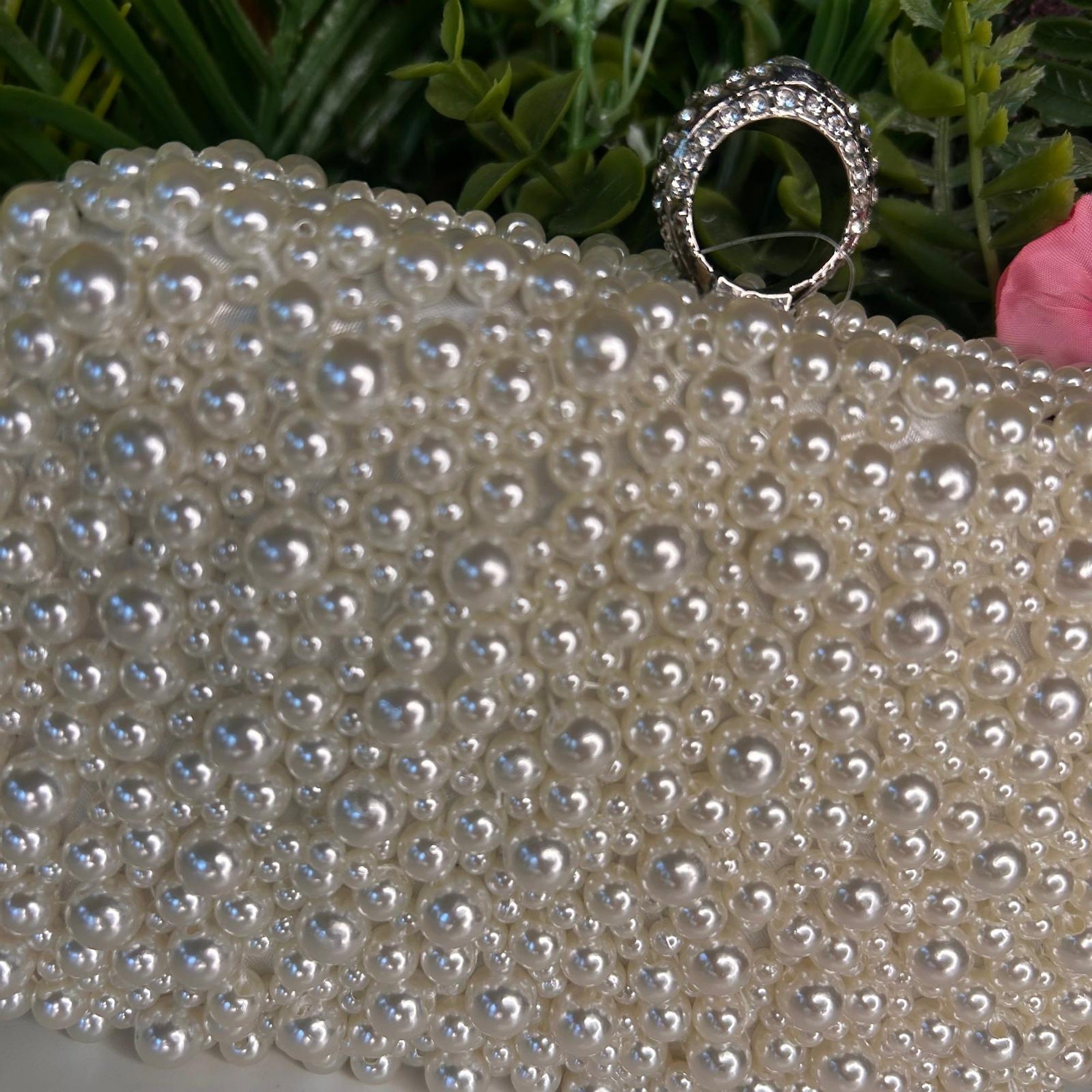 Alice Ivory Pearl Clutch Handbag