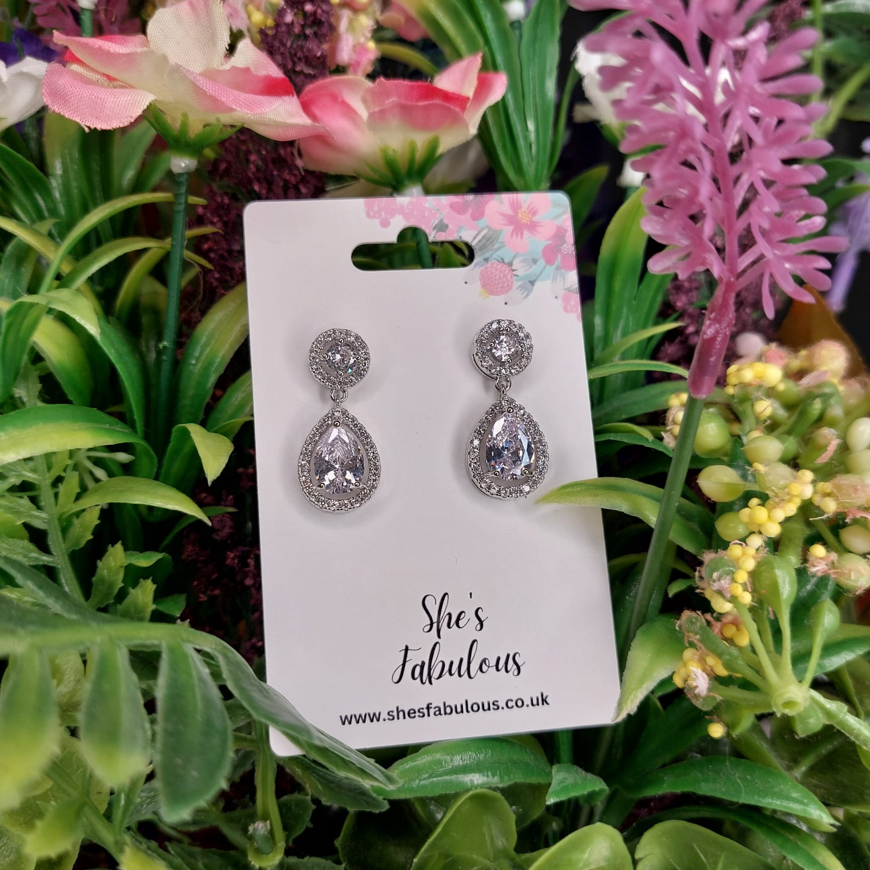 Essence Diamond Teardrop Earrings