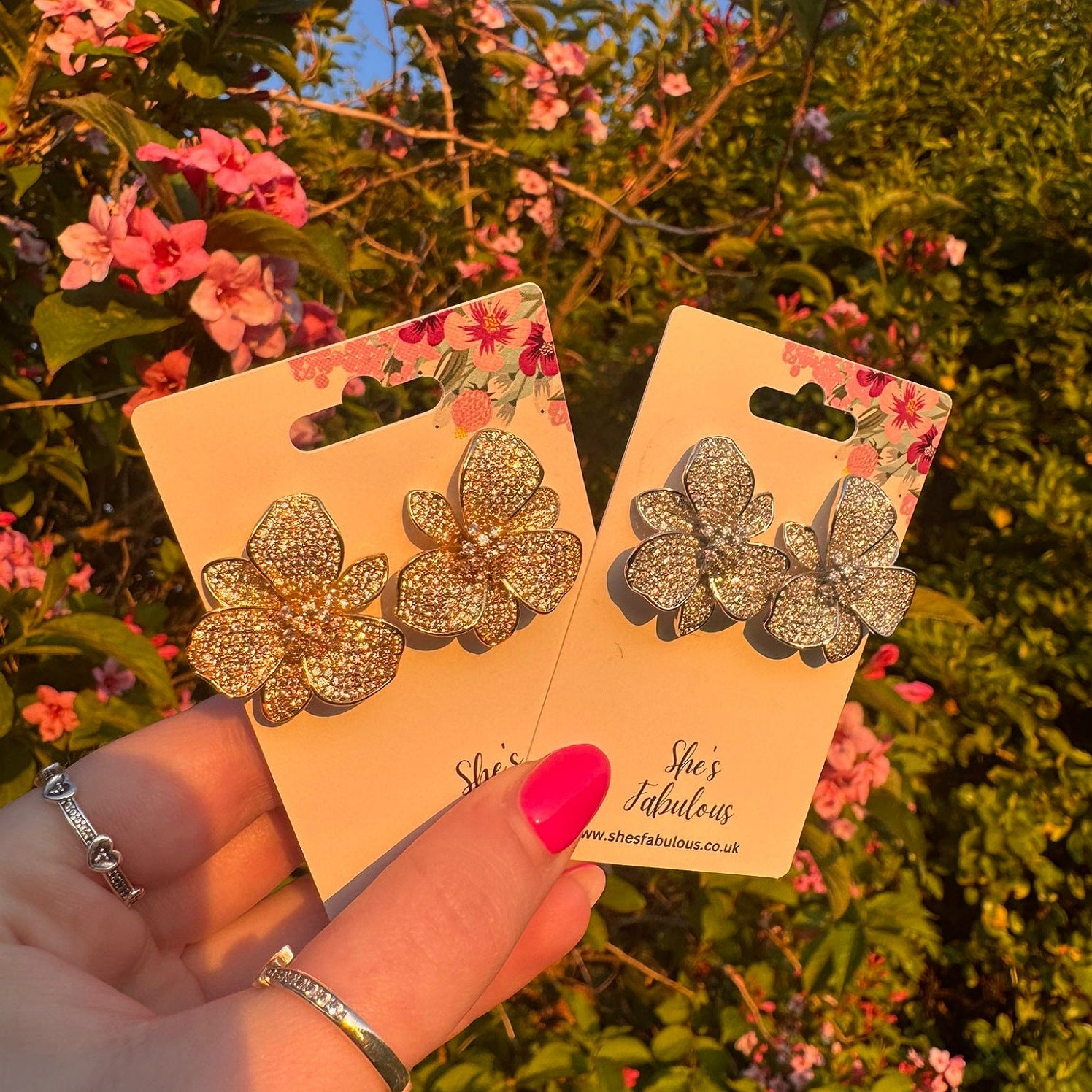 Emmie Gold Flower Earrings