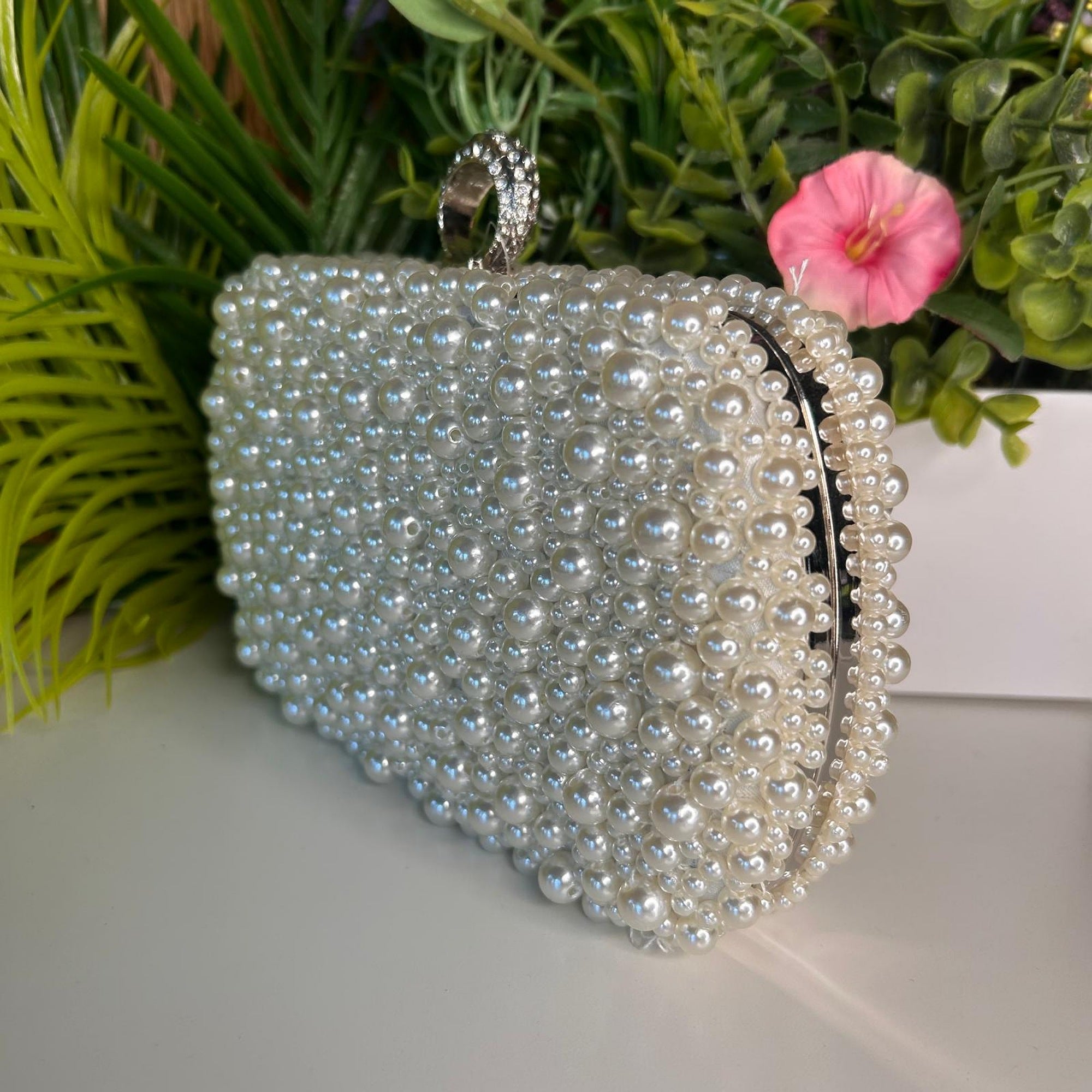 Alice Ivory Pearl Clutch Handbag
