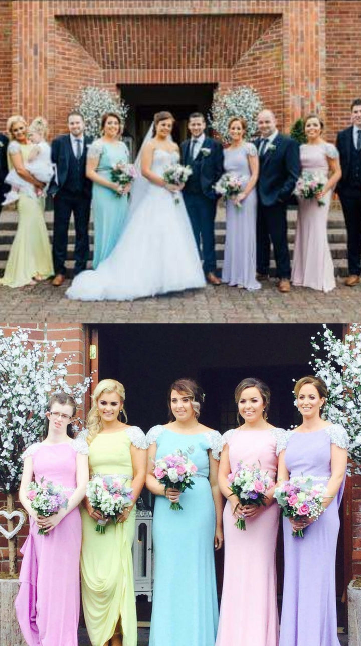 Sarah Sequin Shoulder Bridesmaid Dress