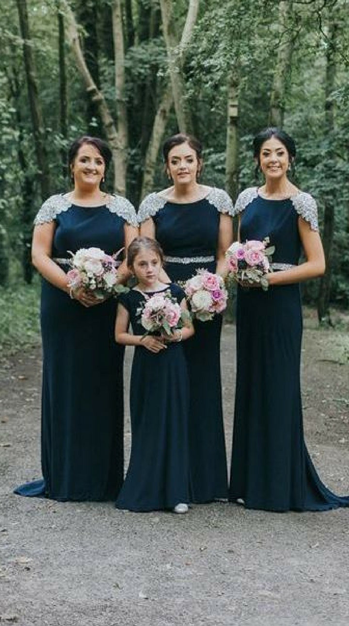 Sarah Sequin Shoulder Bridesmaid Dress