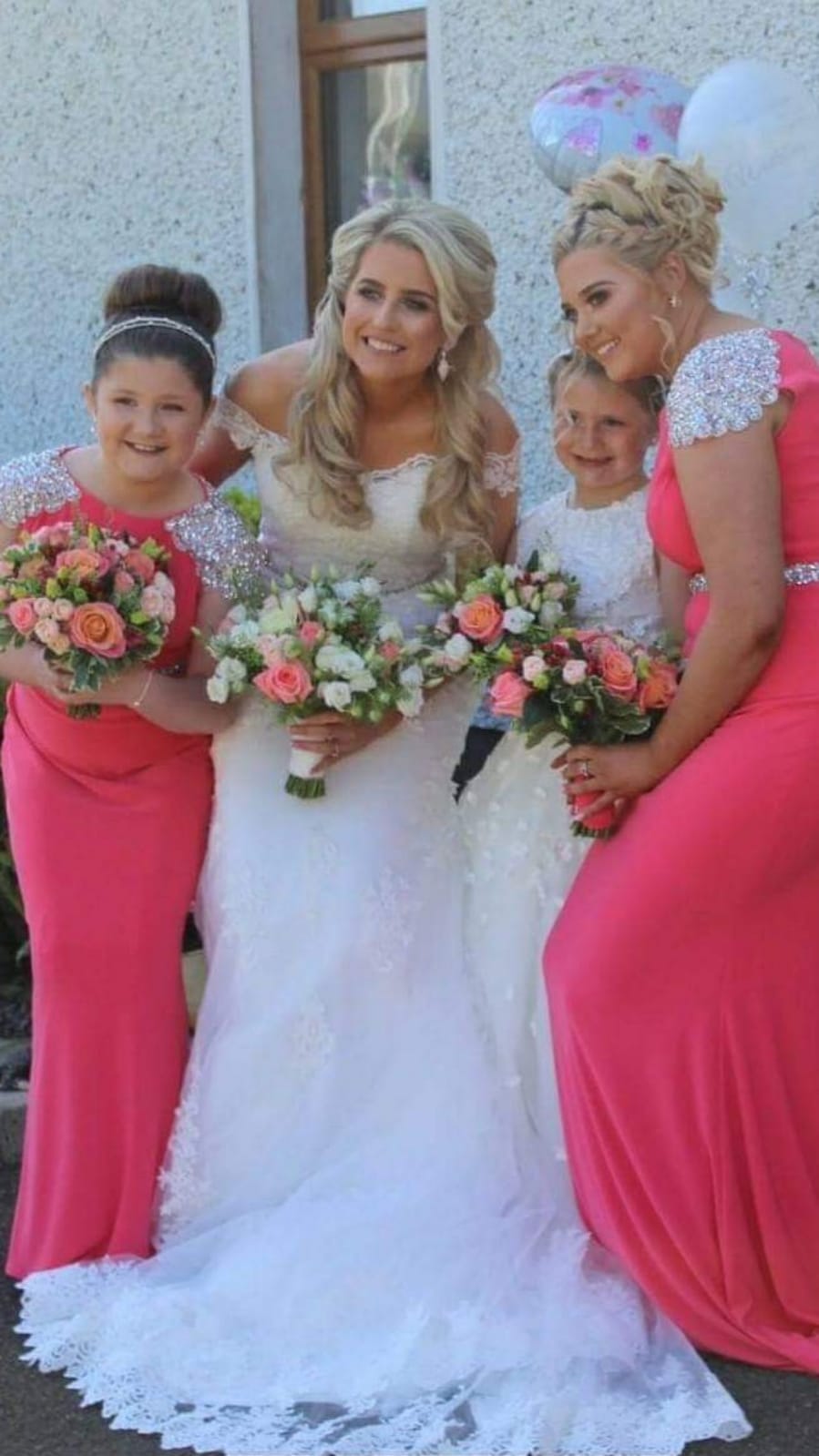 Sarah Sequin Shoulder Cap Sleeve Formal / Bridesmaid Dress