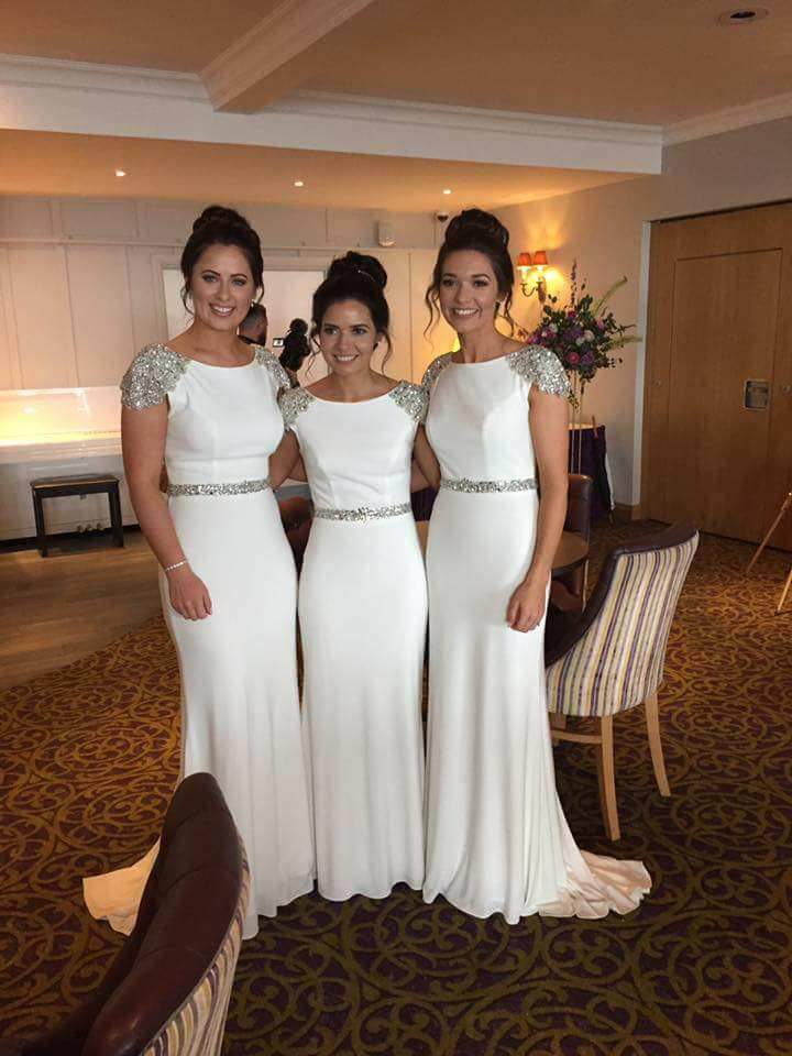 Sarah Sequin Shoulder Bridesmaid Dress