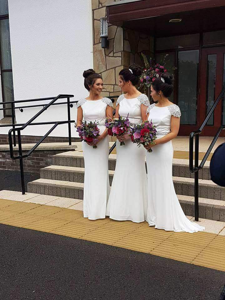 Sarah Sequin Shoulder Bridesmaid Dress