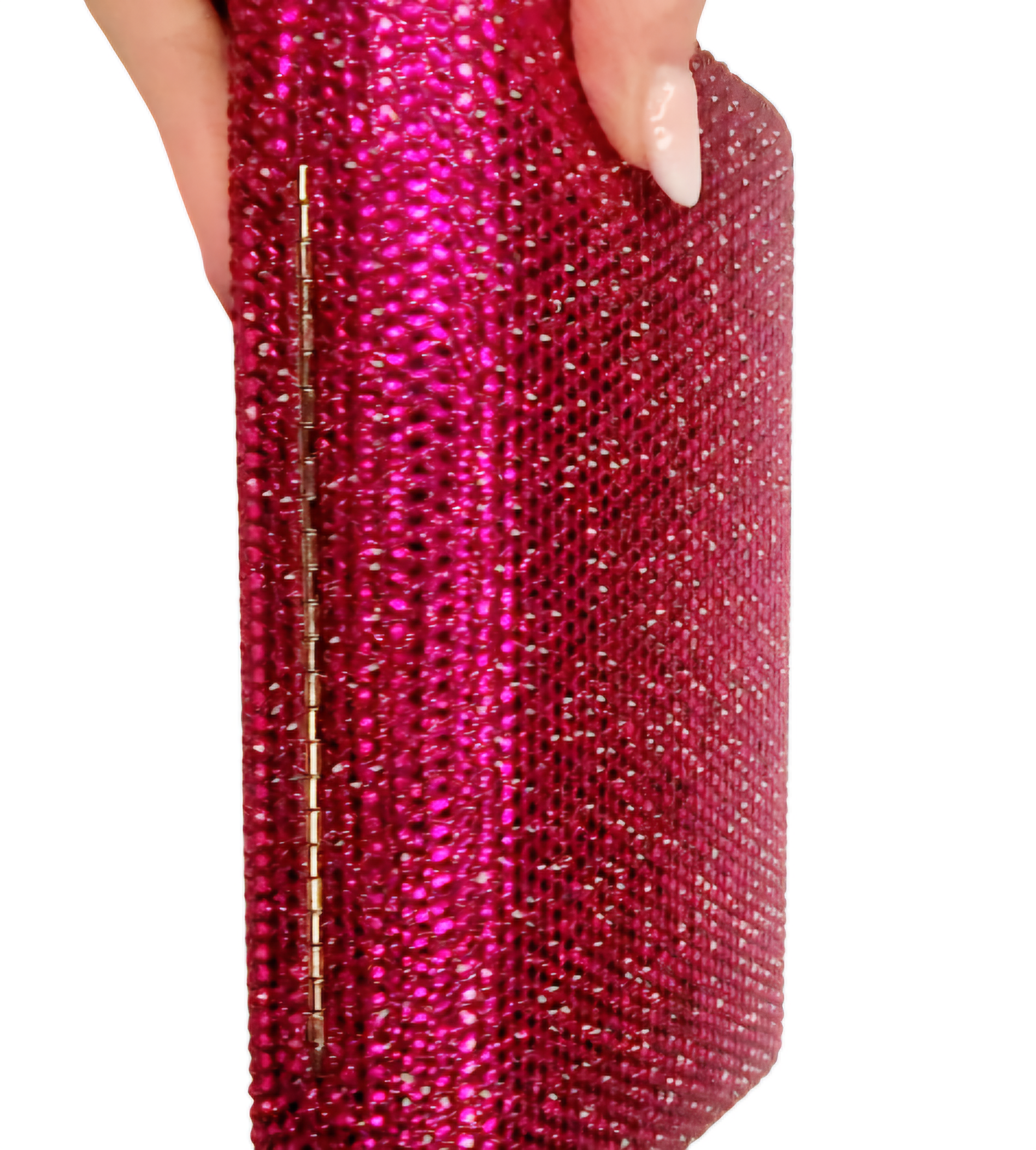 Leah Hot Pink Crystal Clutch Handbag