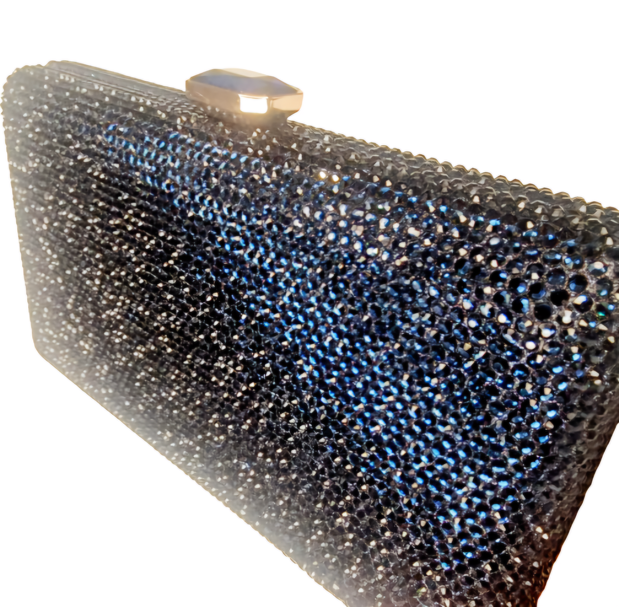 Leah Navy Crystal Clutch Handbag