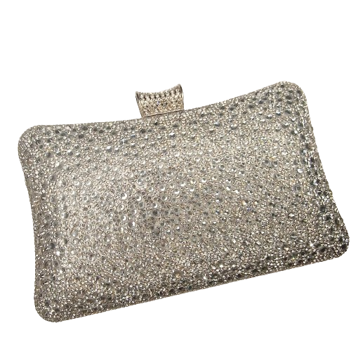 Ashling Diamond Silver Clutch Handbag