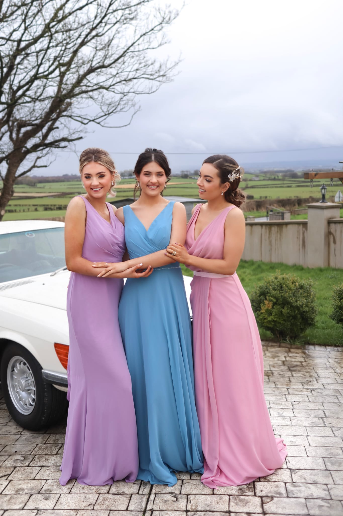 Mauve and shop blush bridesmaid dresses