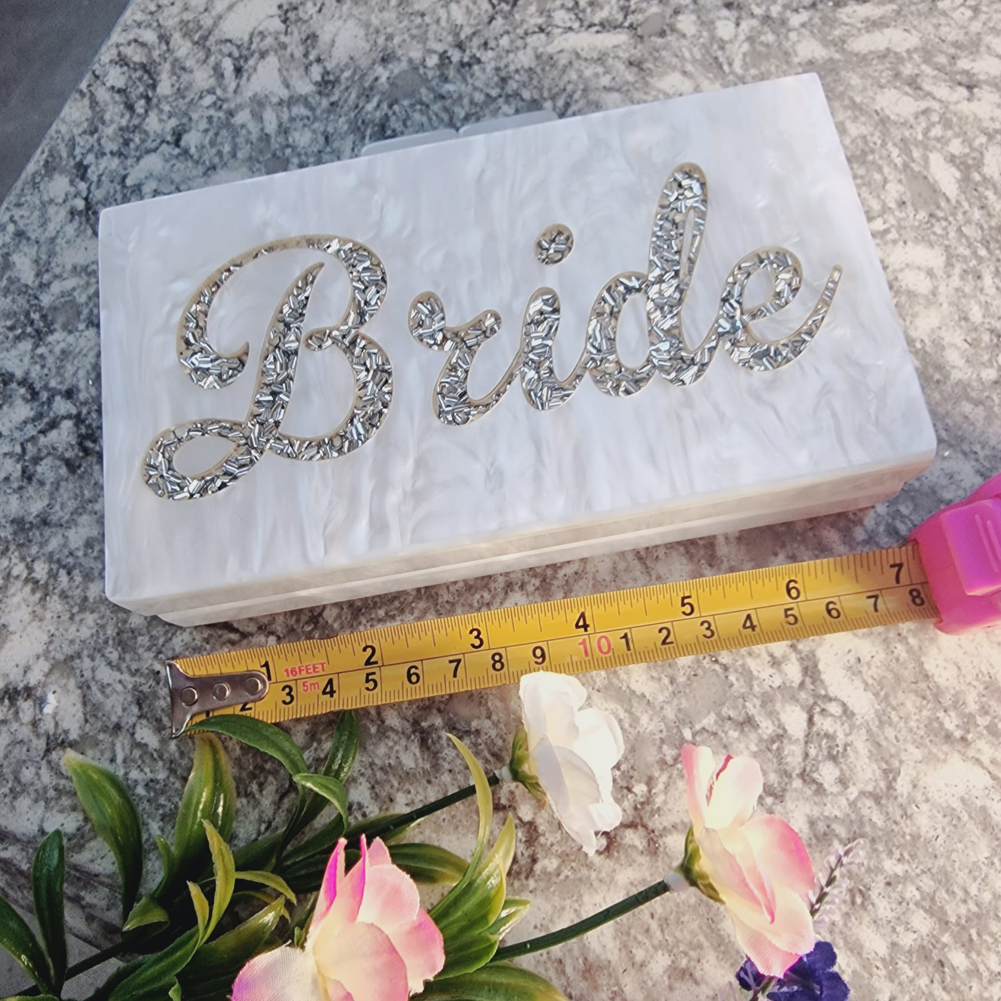 Bride Clutch Bag With Mirror Inside