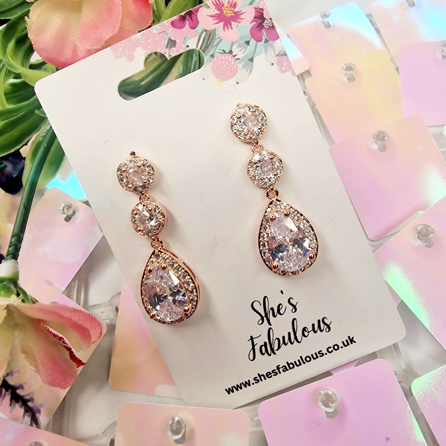 Estella Crystal Drop Earrings