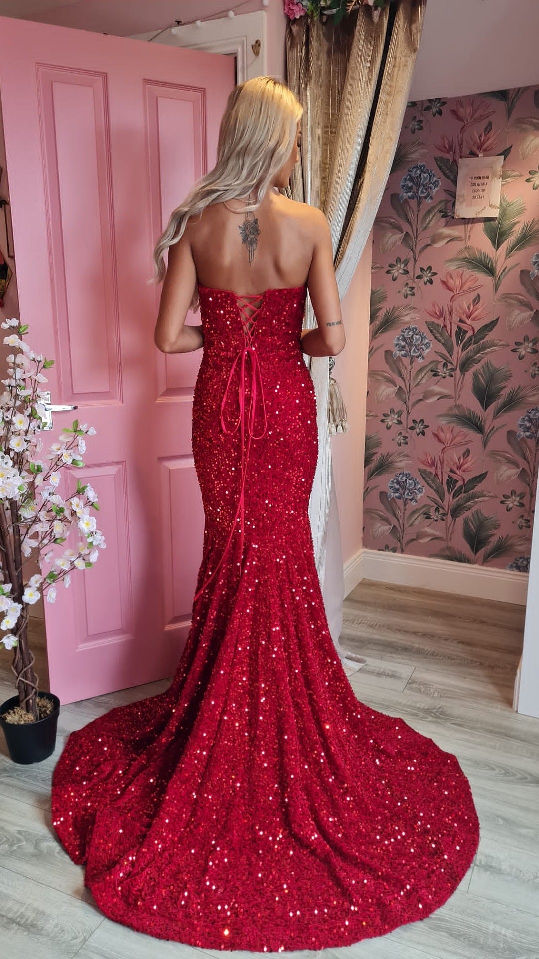 Anastasia Green V Neck Sequin Strapless Sparkly Formal Prom Dress