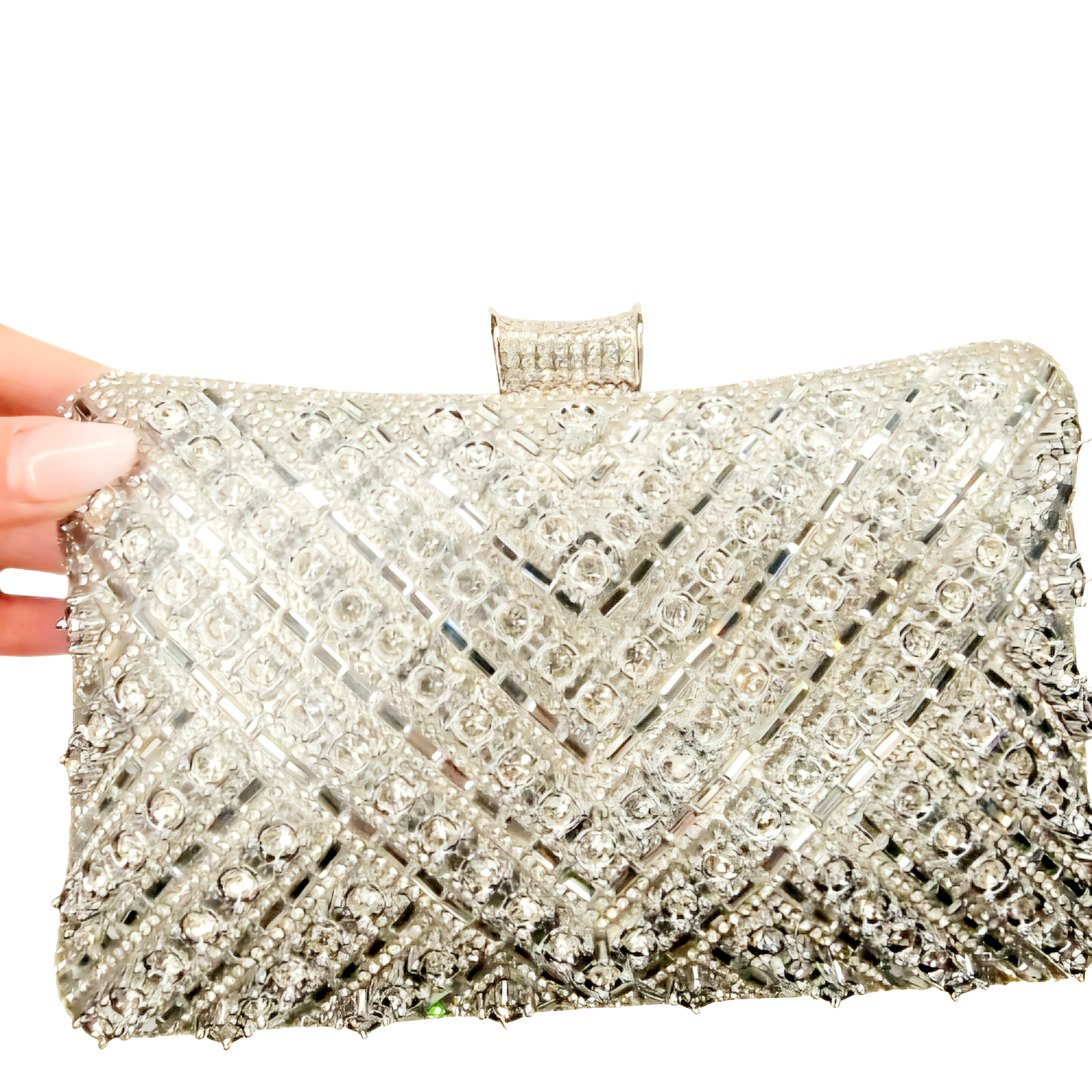 Malia Embellished Rhinestone Clutch Handbag