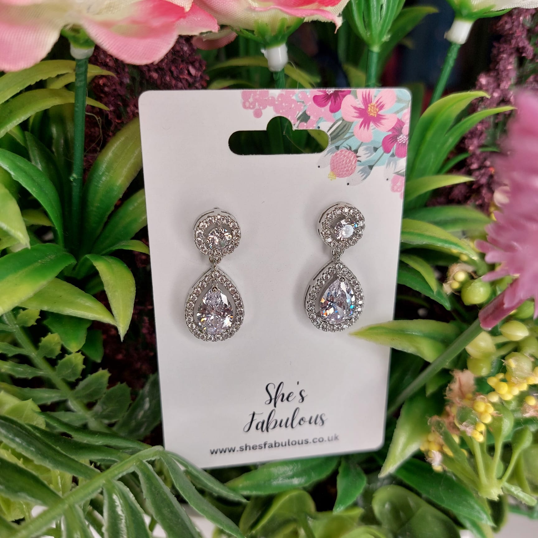Essence Diamond Teardrop Earrings