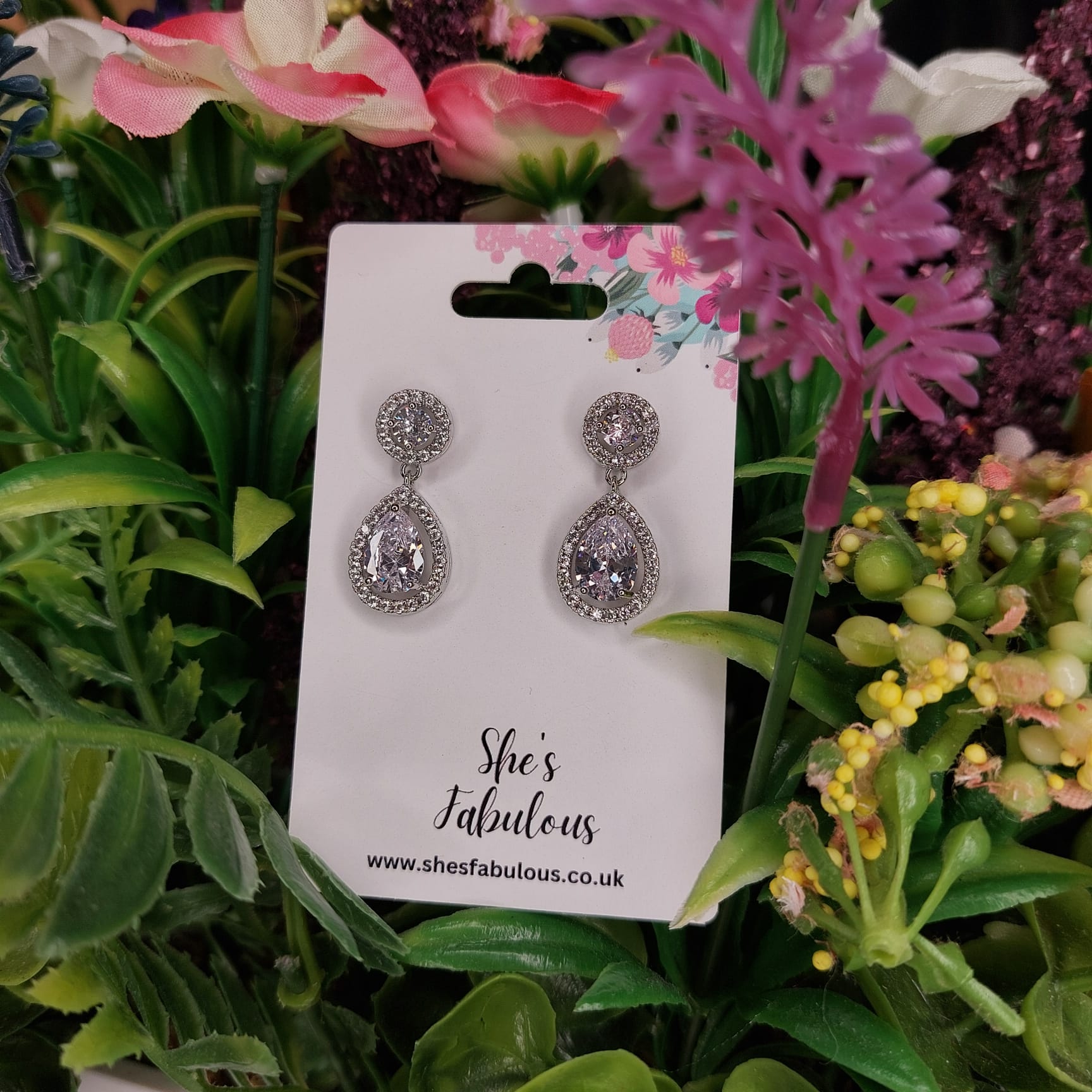 Essence Diamond Teardrop Earrings