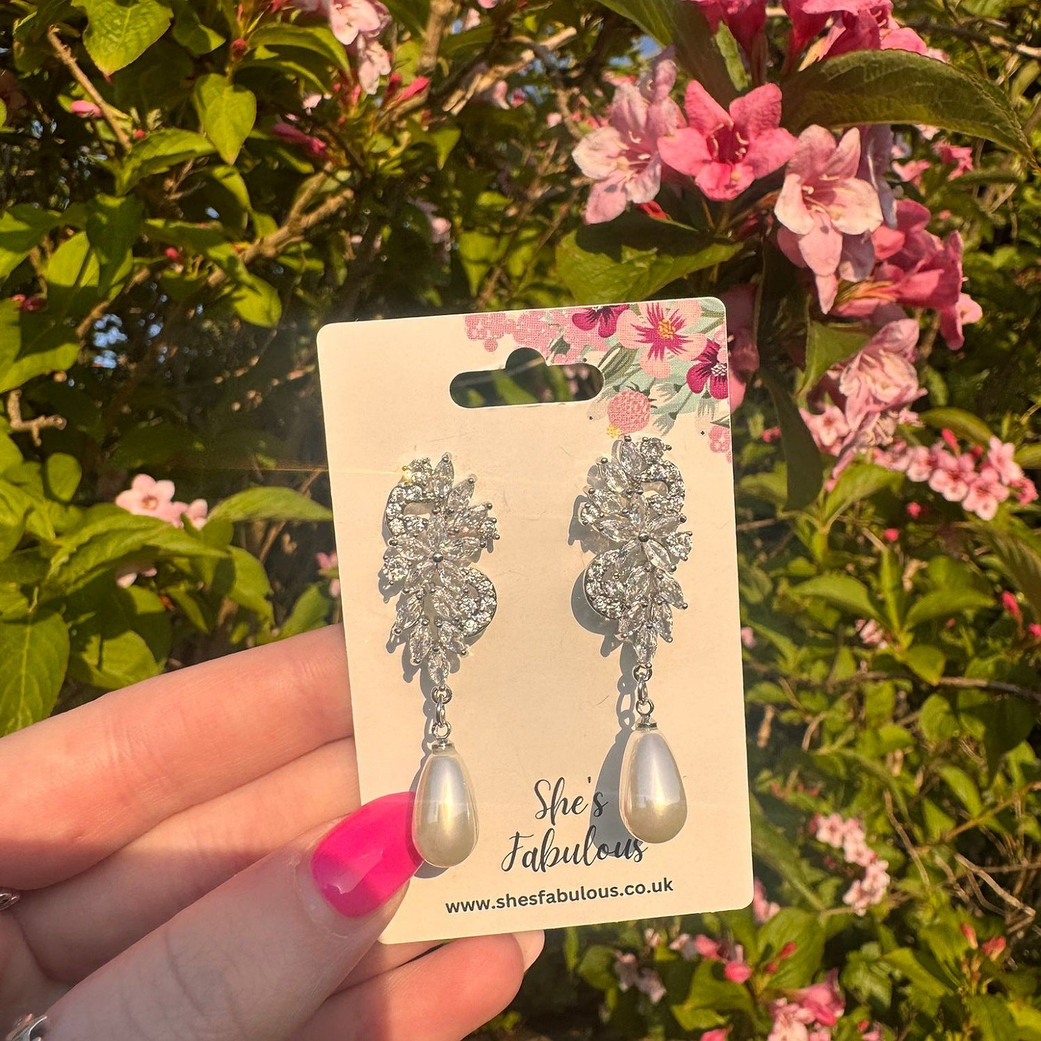 Eden Flower Detail Drop Earrings