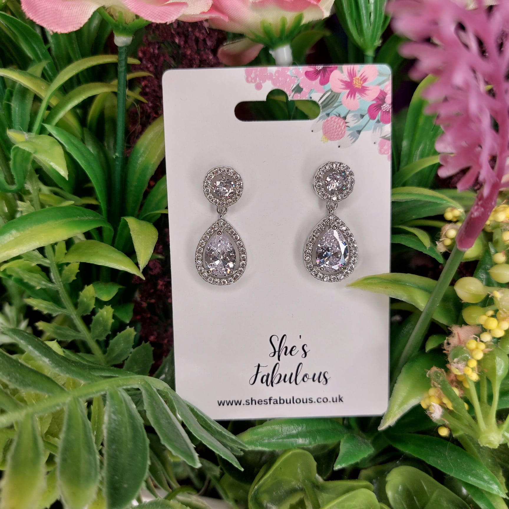 Essence Diamond Teardrop Earrings