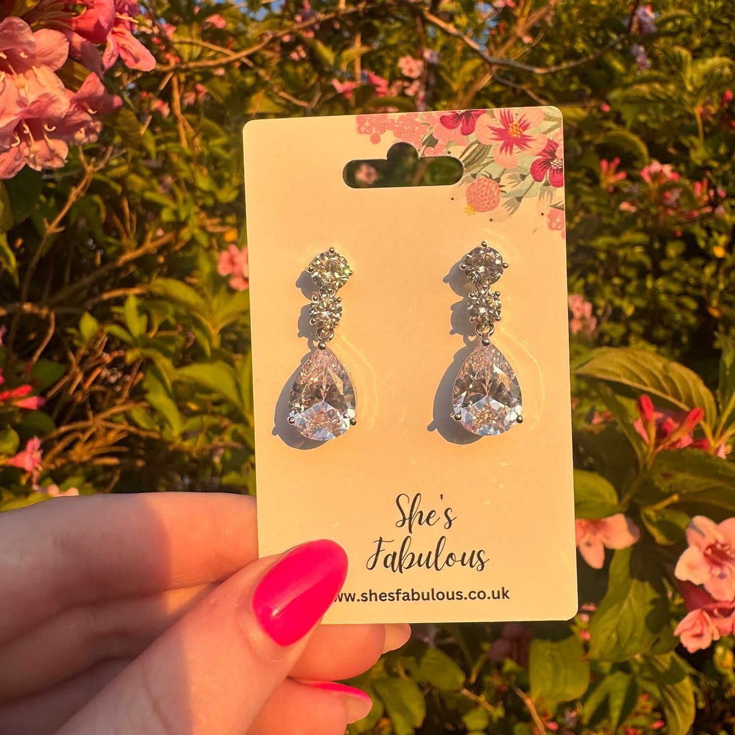 Elliott Crystal Teardrop Earrings