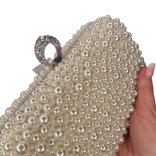 Alice Ivory Pearl Clutch Handbag