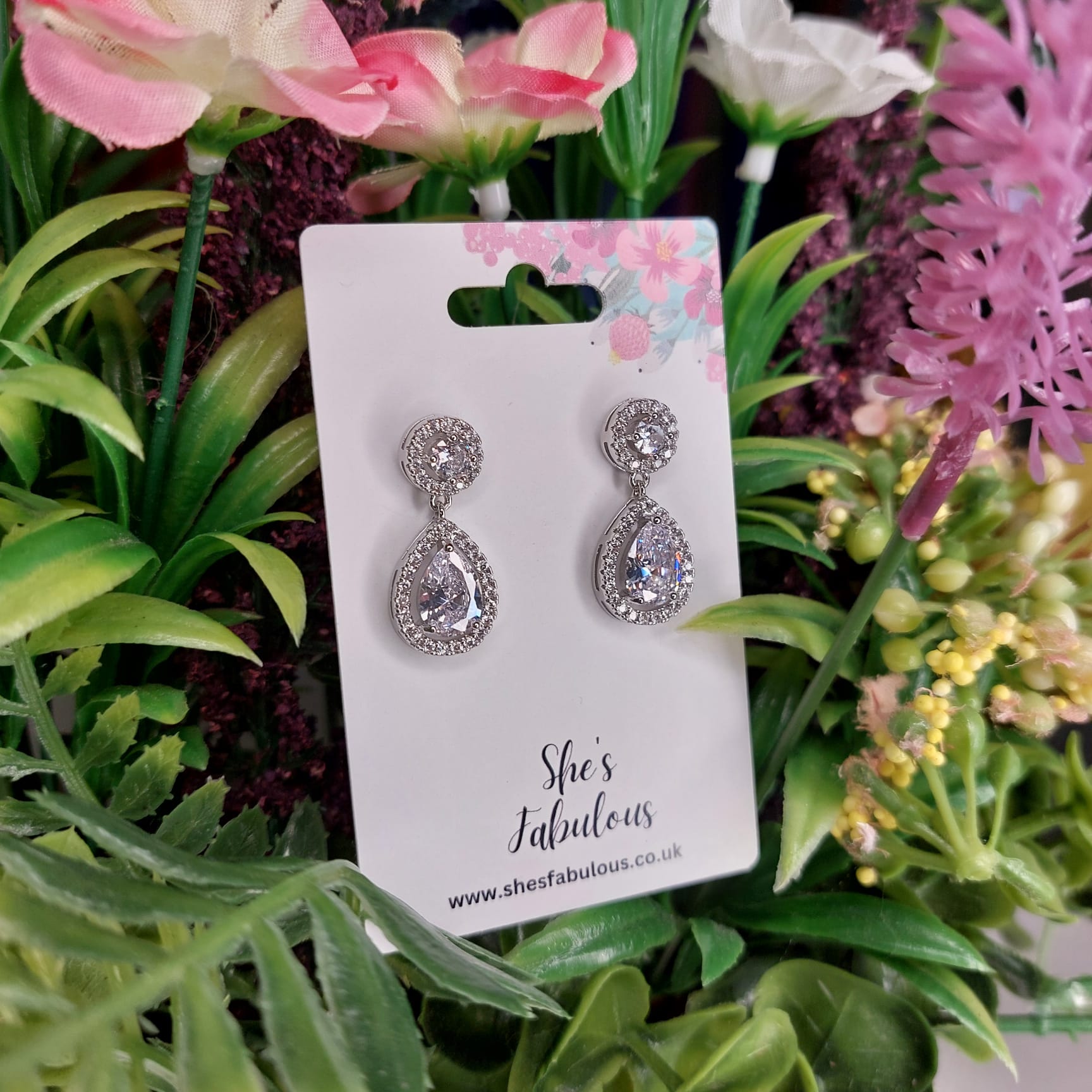 Essence Diamond Teardrop Earrings