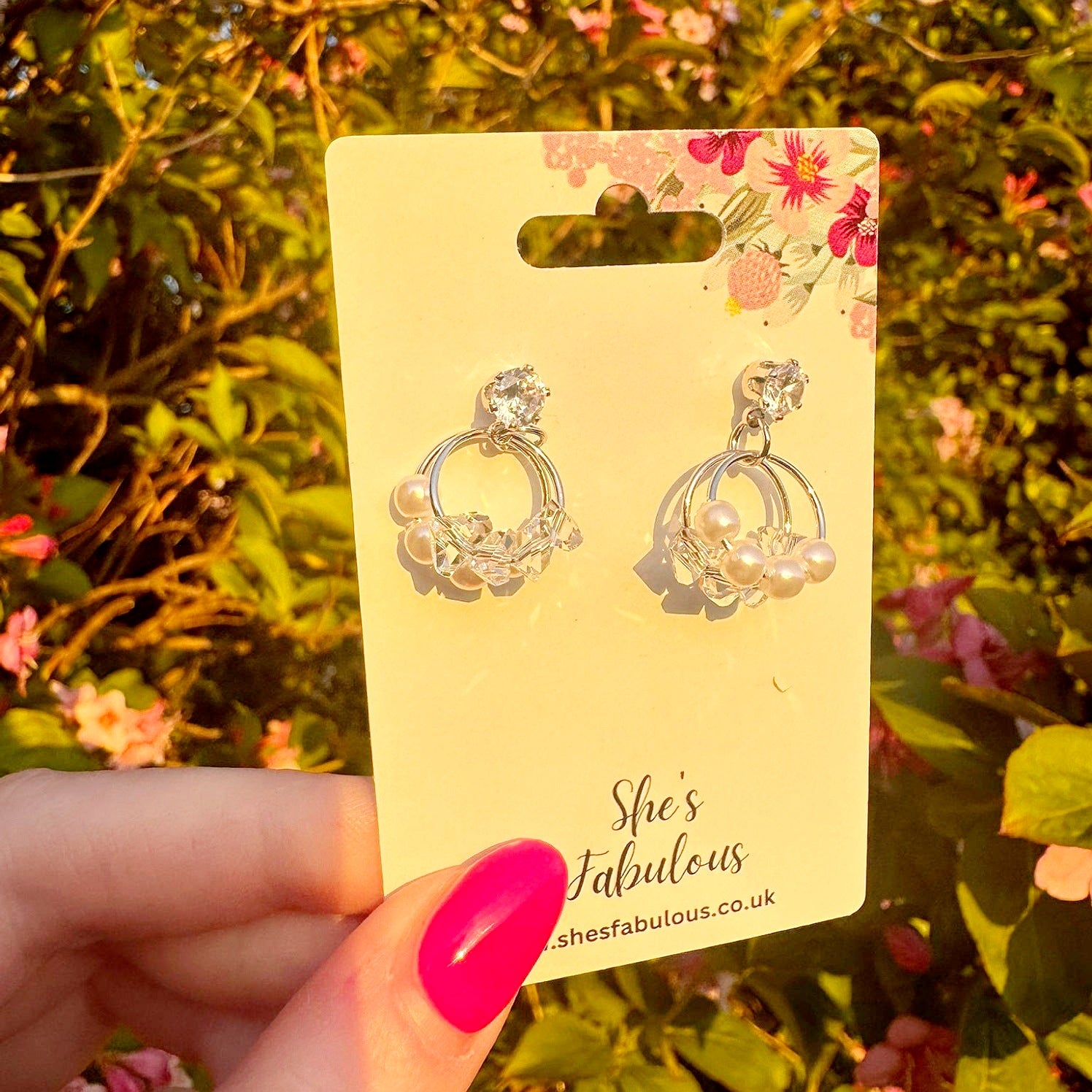Elowen Pearl Hoop Earrings
