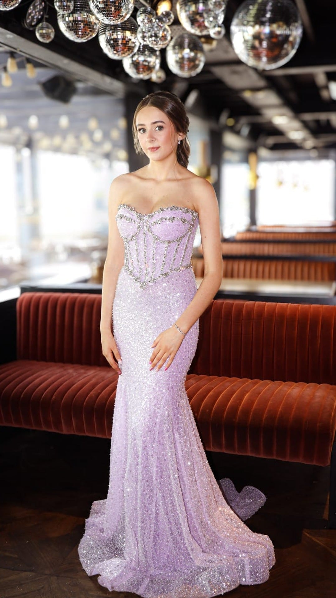 Lilac With Corset Portia & Scarlett Black Tie Event Hire Dress