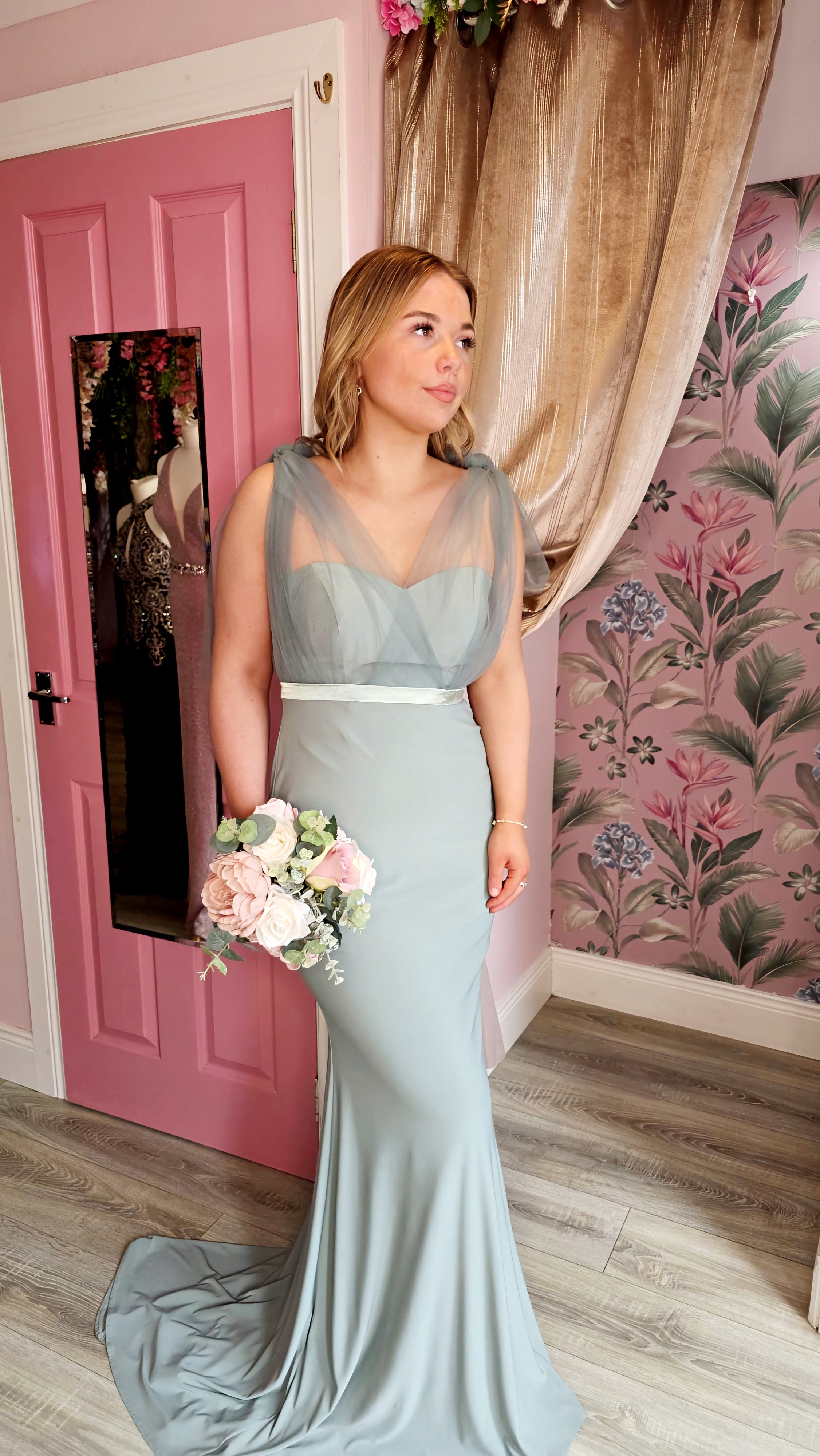 Alice Sea Sage Green Used For Photoshoot Sample Bridesmaid Dress