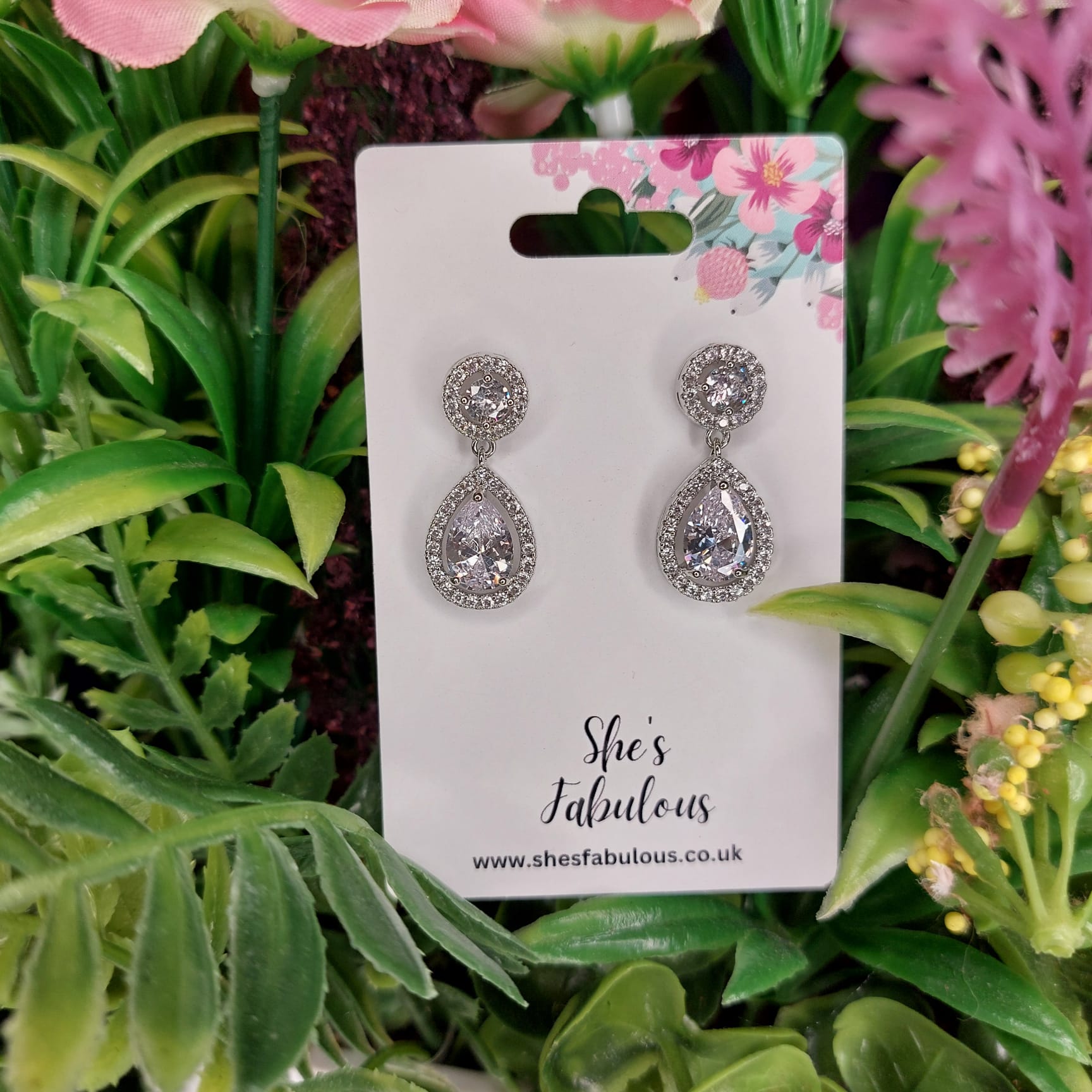 Essence Diamond Teardrop Earrings