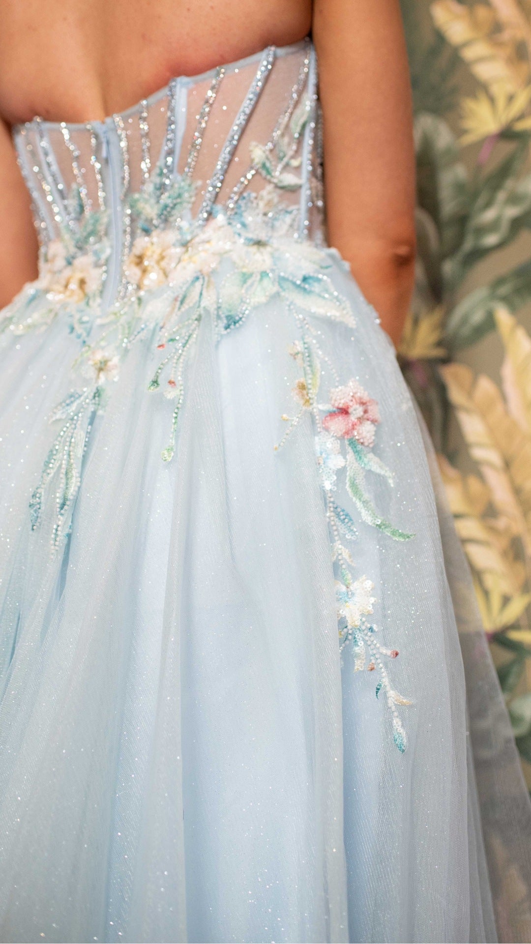 Orla Flower Detail Ballgown Formal Prom Dress Ball Gown