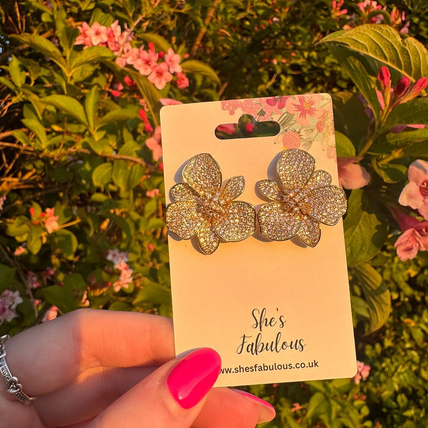 Emmie Gold Flower Earrings